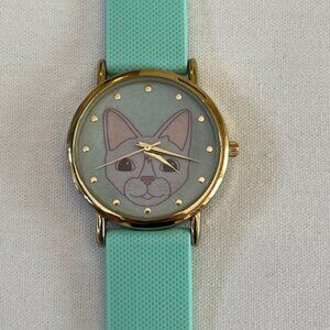 ACCUTIME WATCH CORP | Cat Face Women's Watch Silicone band-NEW Battery